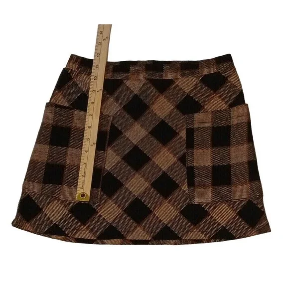 Kirious Los Angeles Women's Autumn Plaid Checkered Skirt with Pockets Size S - Picture 8 of 12